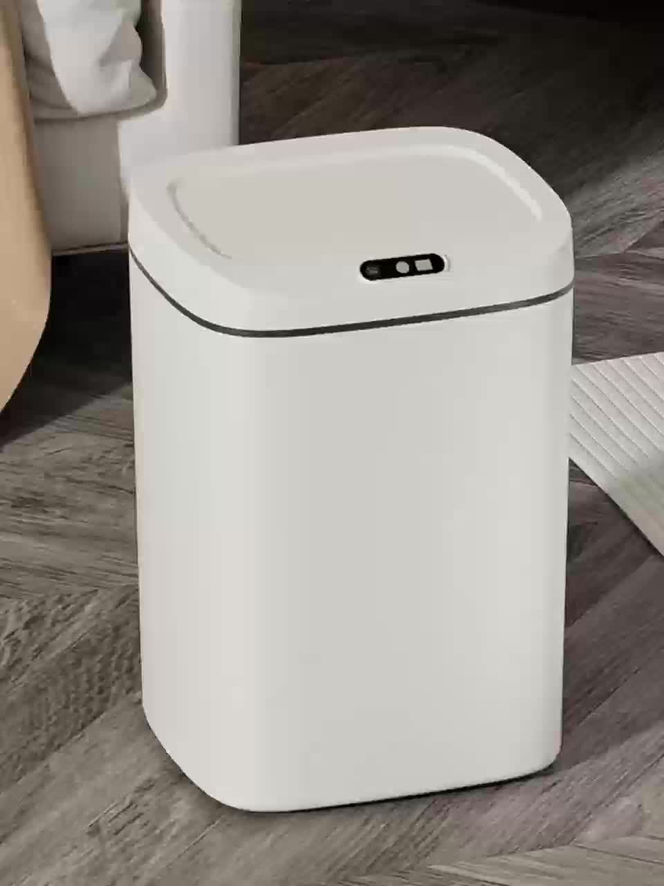Touchless Odor-Blocking Trash Bin for Home Office Bathroom