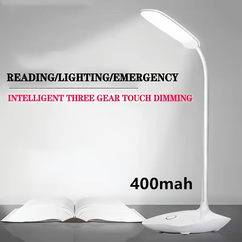 1Pc LED Desk Lamp Touch Dimming Eye Caring Reading Light