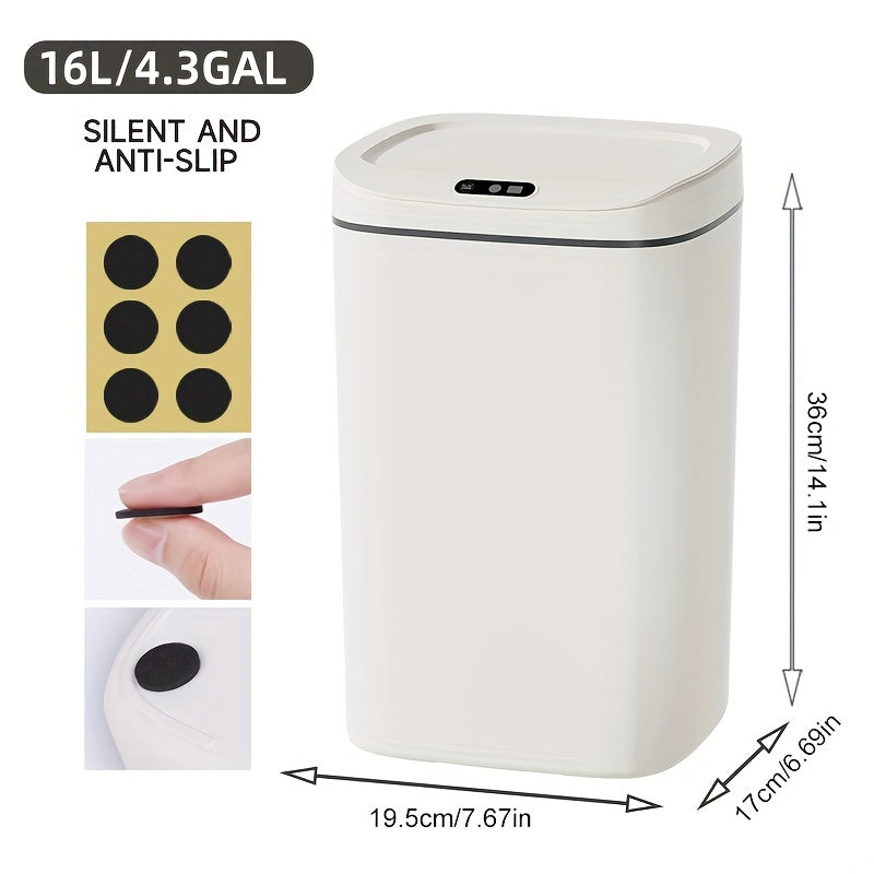 Touchless Odor-Blocking Trash Bin for Home Office Bathroom
