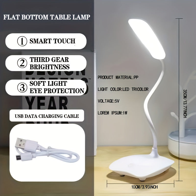 1Pc LED Desk Lamp Touch Dimming Eye Caring Reading Light