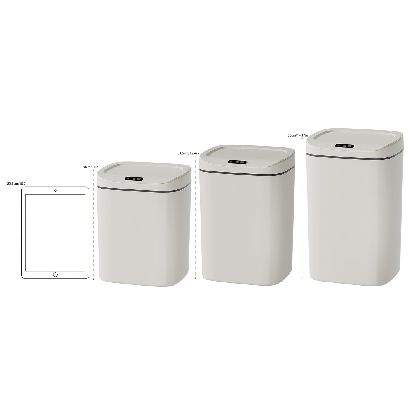 Touchless Odor-Blocking Trash Bin for Home Office Bathroom