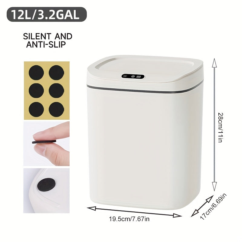 Touchless Odor-Blocking Trash Bin for Home Office Bathroom