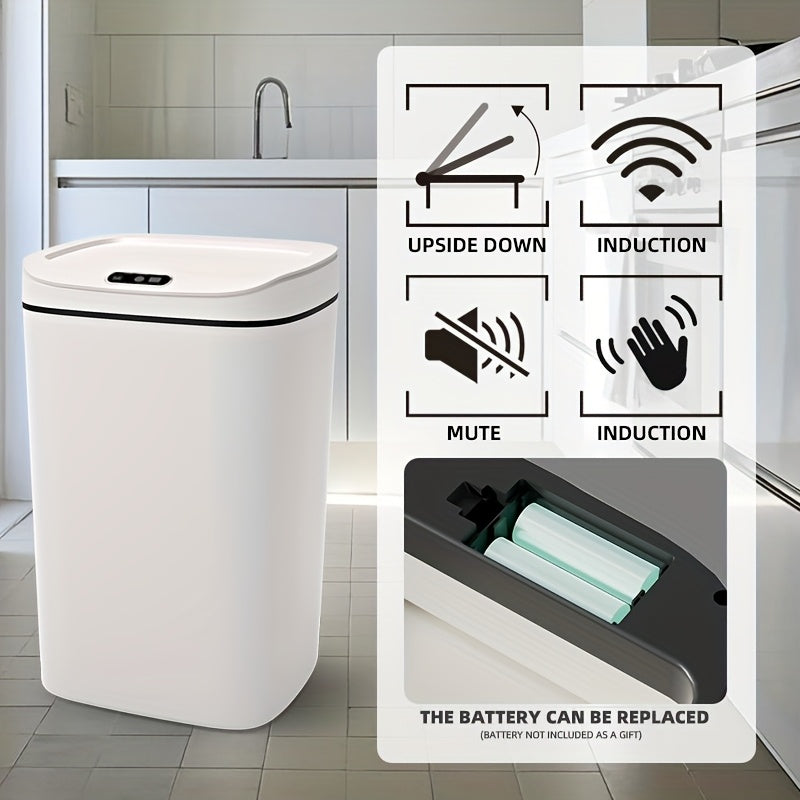Touchless Odor-Blocking Trash Bin for Home Office Bathroom