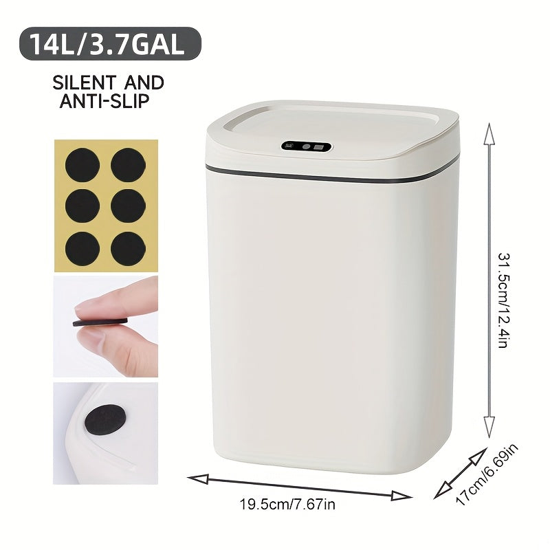 Touchless Odor-Blocking Trash Bin for Home Office Bathroom